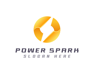 Lightning Bolt Spark logo design