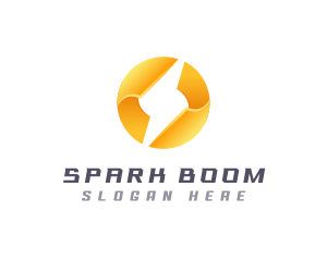 Lightning Bolt Spark logo design