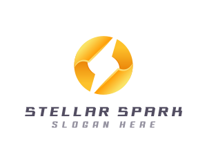 Lightning Bolt Spark logo design