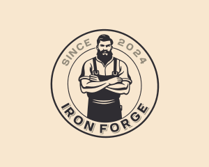 Blacksmith Industrial Craftsman logo design