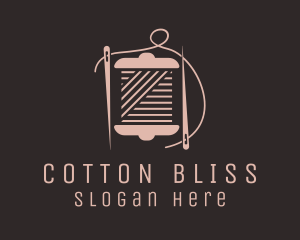 Cotton - Sewing Thread Needlework logo design