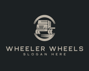 Wheeler - Contractor Industrial Truck logo design