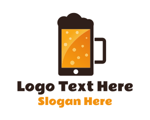 Phone - Beer Mug Smartphone logo design
