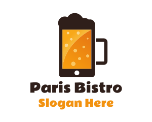 Beer Mug Smartphone logo design