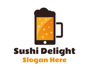 Beer Mug Smartphone logo design