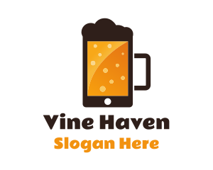 Beer Mug Smartphone logo design