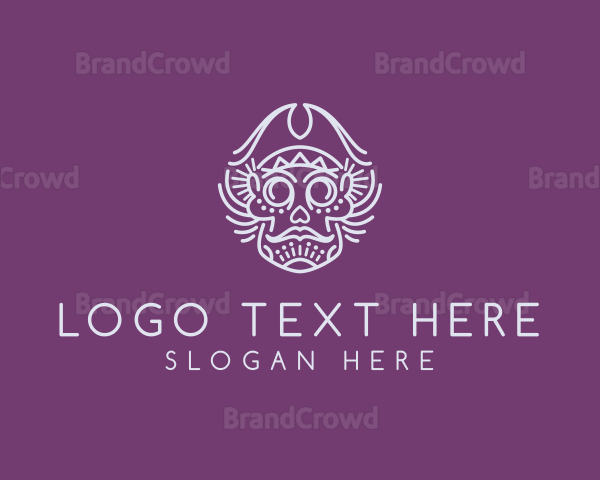 Pirate Decorative Skull Logo