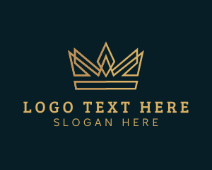 Gold - Minimalist Premium Crown logo design
