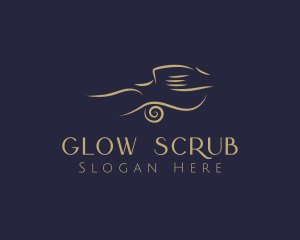 Exfoliation - Wellness Spa Massage logo design