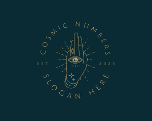 Numerology - Fortune Teller Hand logo design