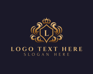 Queen - Royal Shield Crown Monarchy logo design