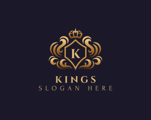 Royal Shield Crown Monarchy logo design