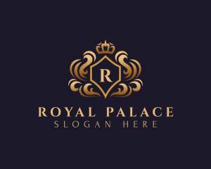 Royal Shield Crown Monarchy logo design