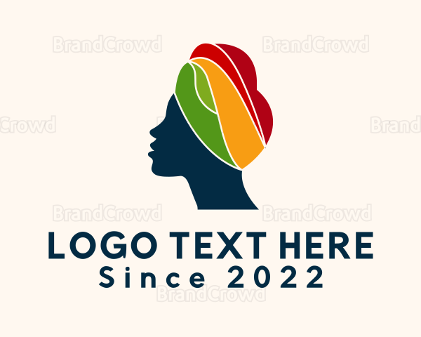 Ethnic African Woman Logo