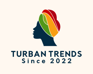 Turban - Ethnic African Woman logo design