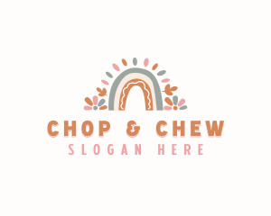 Childcare Boho Rainbow Logo