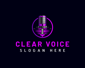 Mic Microphone Voice logo design