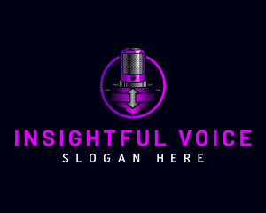 Mic Microphone Voice logo design