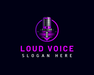 Mic Microphone Voice logo design