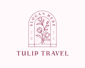 Florist Tulip Flower logo design