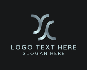 Audio - Metallic Cyber Tech Letter Y logo design