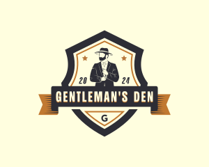 Gentleman Suit Menswear logo design