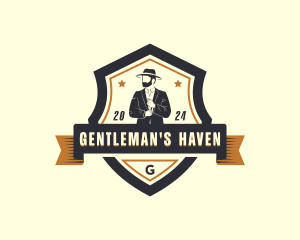 Gentleman Suit Menswear logo design