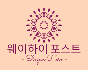 Organic Flower Spa logo design