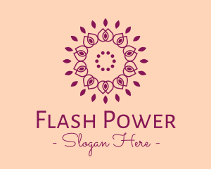 Organic Flower Spa logo design