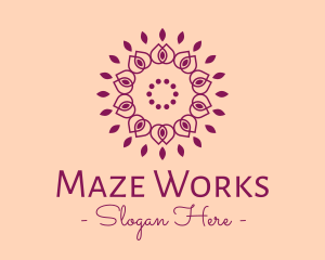 Organic Flower Spa logo design