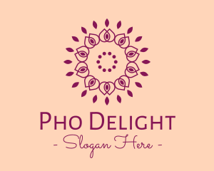 Organic Flower Spa logo design