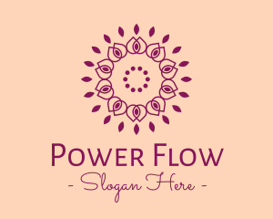 Organic Flower Spa logo design