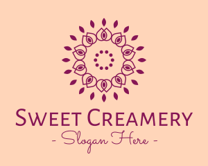 Organic Flower Spa logo design