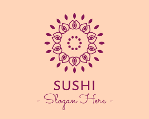 Organic Flower Spa logo design