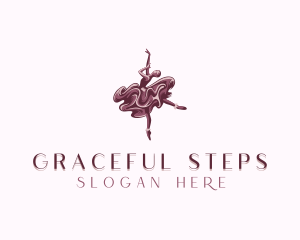 Ballerina - Woman Floral Ballerina logo design