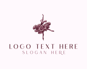 Ballet - Woman Floral Ballerina logo design