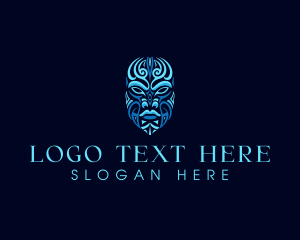Heritage - Tribal Mask Maori logo design