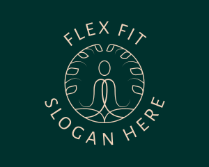 Stretching - Health Fitness Yoga logo design