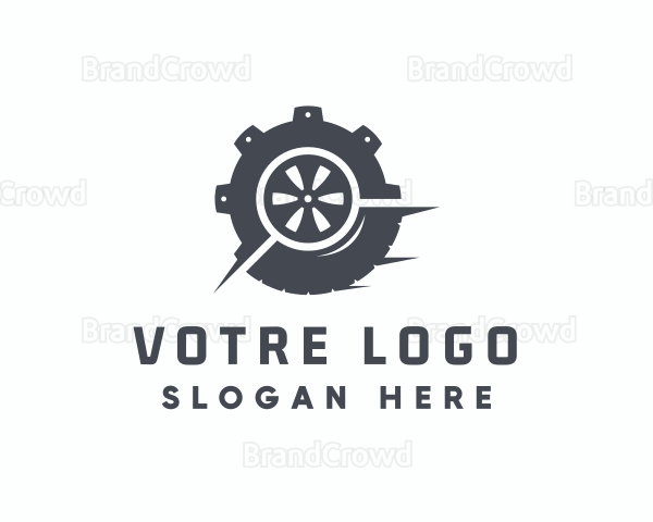 Wheel Mechanic Gear Logo