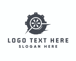 Car Dealer - Wheel Mechanic Gear logo design