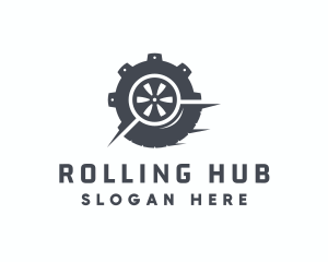 Wheel Mechanic Gear logo design