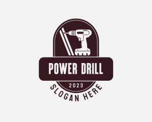 Drill - Drill Tool Carpentry logo design