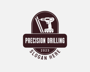 Drilling - Drill Tool Carpentry logo design
