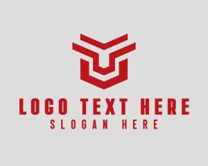 Online - Geometric Gaming Shield logo design