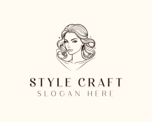 Hairdresser Stylist Woman logo design