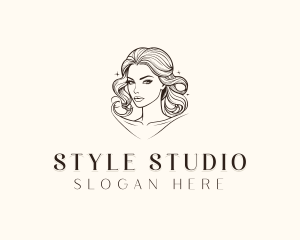 Hairdresser Stylist Woman logo design