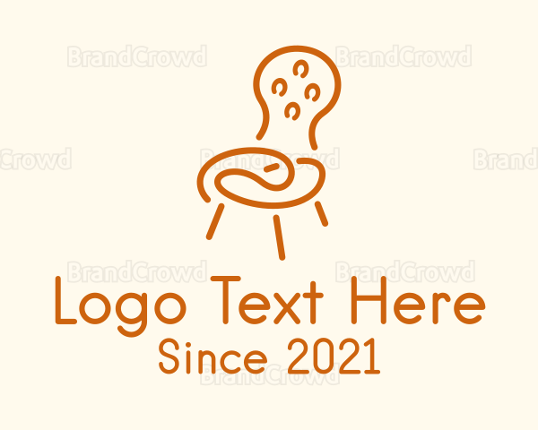 Round Back Cushion Chair Logo