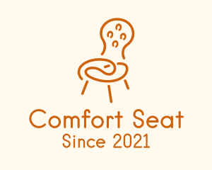 Round Back Cushion Chair logo design