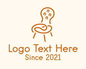 Home Furnishing - Round Back Cushion Chair logo design