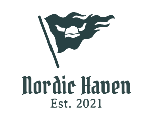 Nordic - Pirate Viking Flag logo design